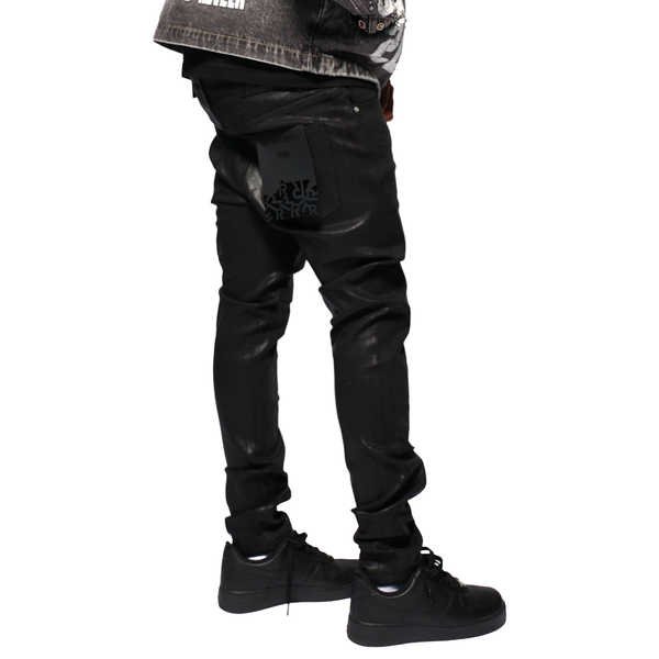 RVR "CORE" WAXED BLACK SKINNY DENIM (JF-03)