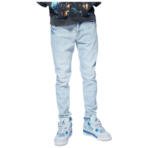 RVR "BLOOM" LT BLUE WASH SKINNY DENIM (CO-19)