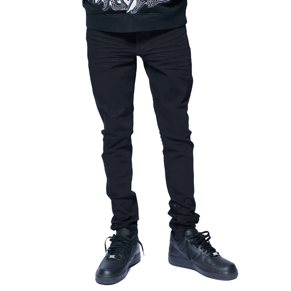 RVR "CORE" JET BLACK SKINNY DENIM (JF-02)
