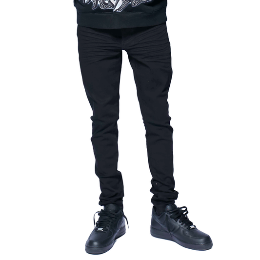RVR "CORE" JET BLACK SKINNY DENIM (JF-02)