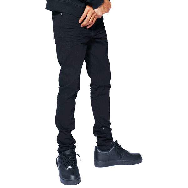 RVR "CORE" JET BLACK SKINNY DENIM (JF-02)