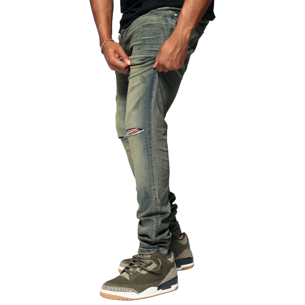 RVR "CORE" DIRTY BROWN WASH SKINNY DENIM (JC-04)