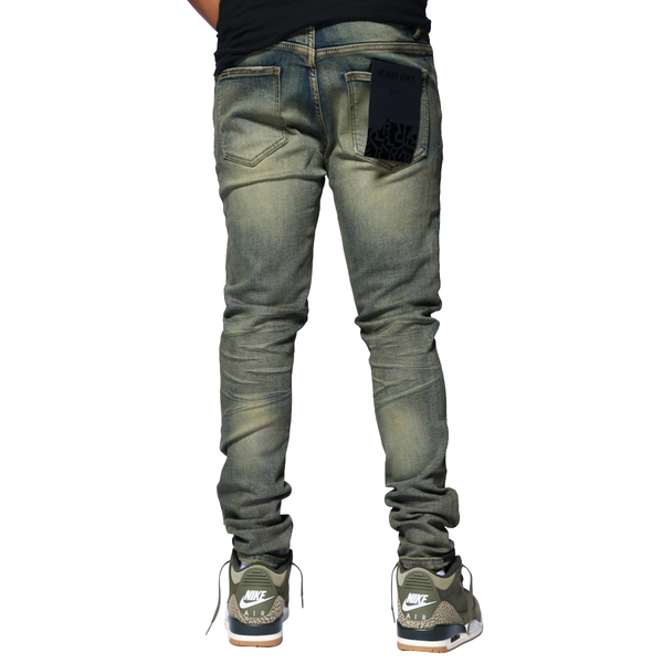 RVR "CORE" DIRTY BROWN WASH SKINNY DENIM (JC-04)