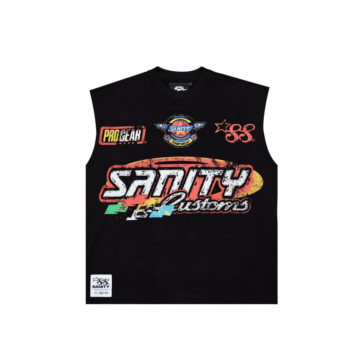 SANITY "OVERDRIVE" BLK SLEEVELESS