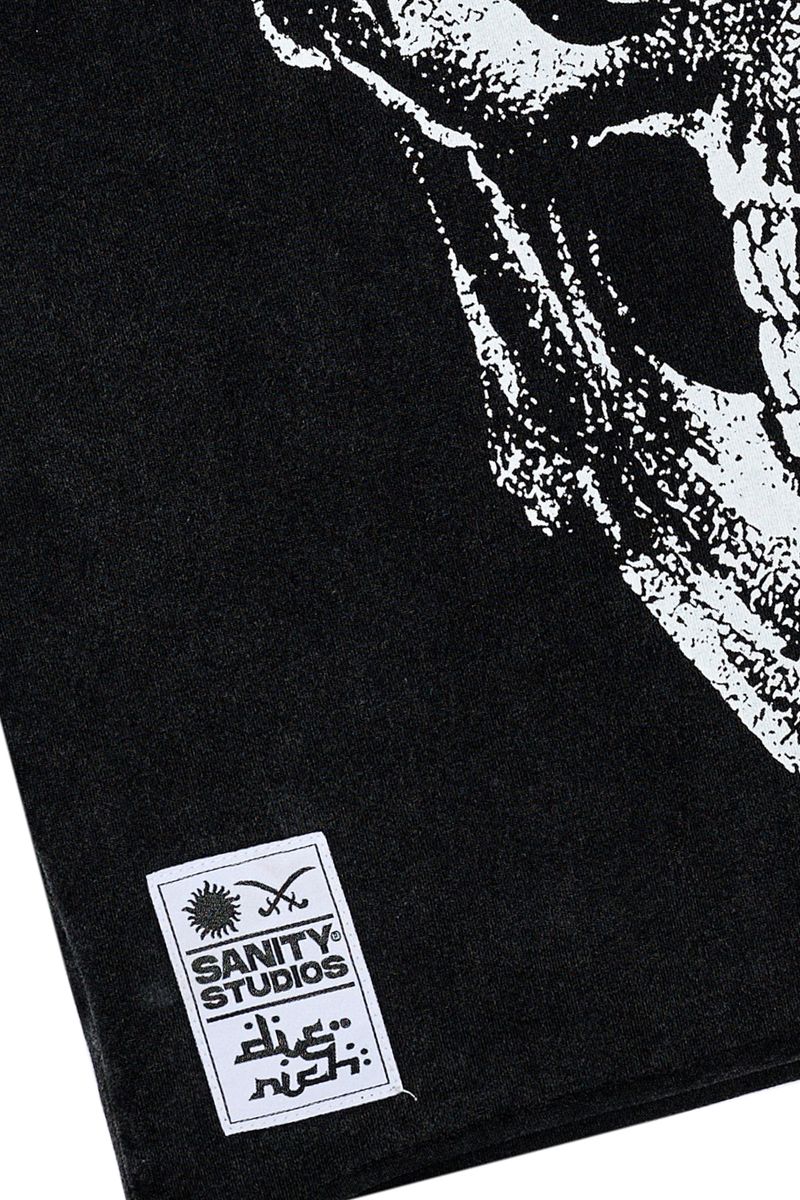 SANITY "CHAINFALL" BLK SLEEVELESS
