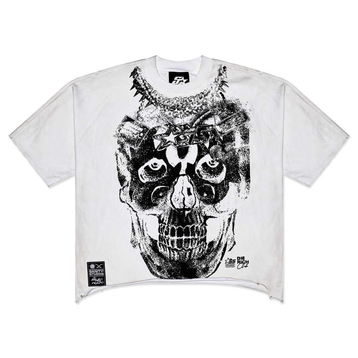 SANITY "CHAINFALL" WHITE TEE