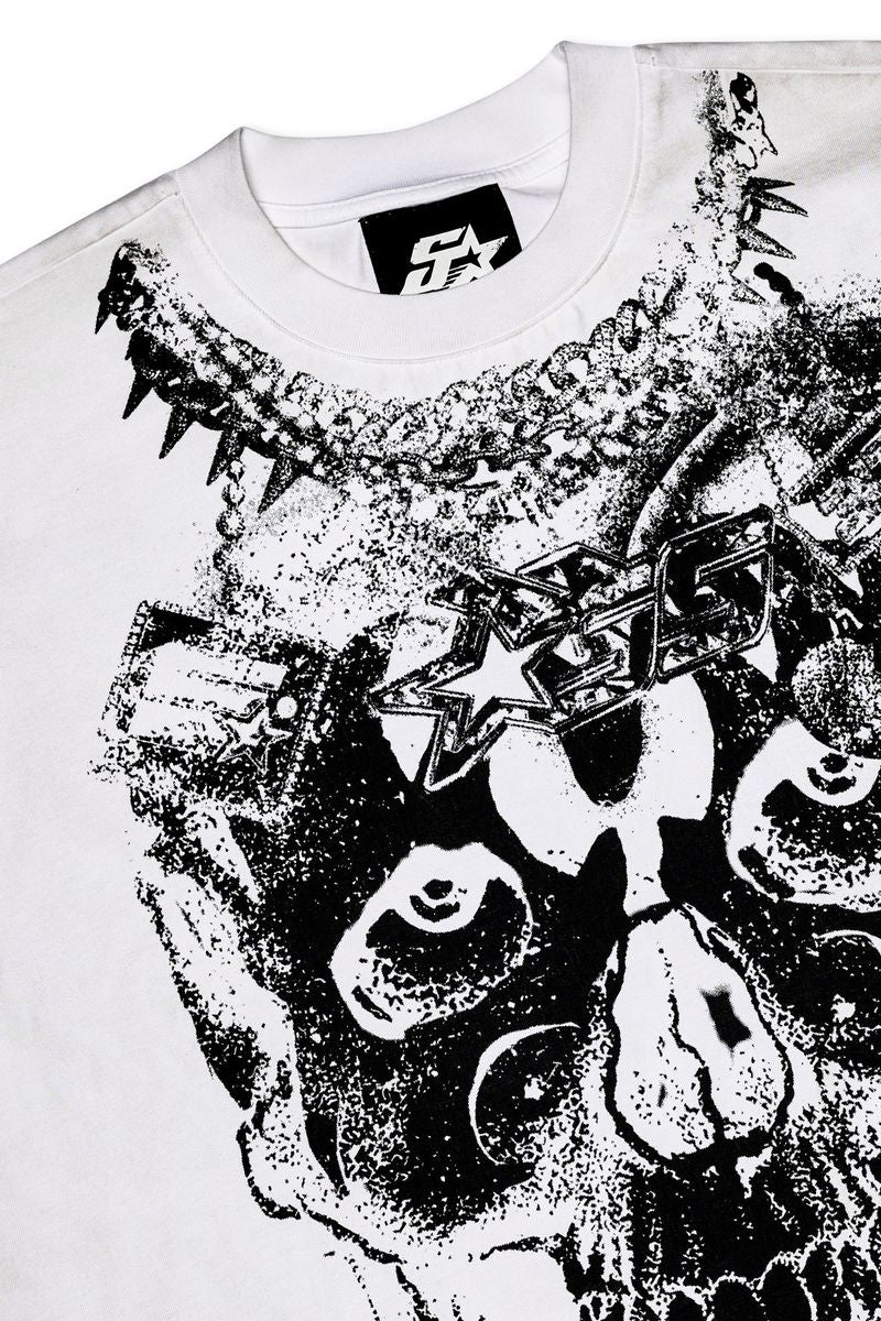 SANITY "CHAINFALL" WHITE TEE