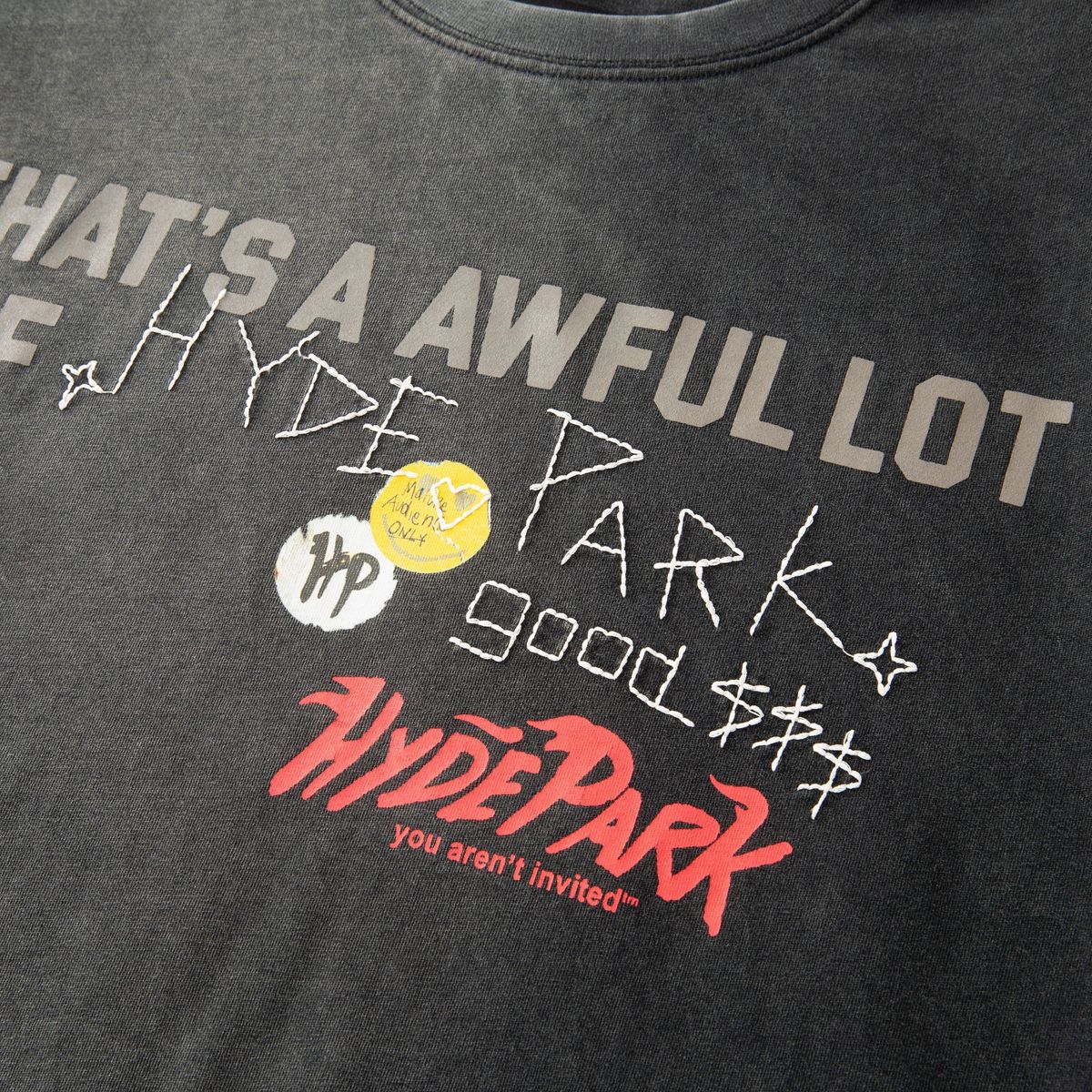 HP BLACK 'STICKERED UP' TEE (ALOCS X HP)