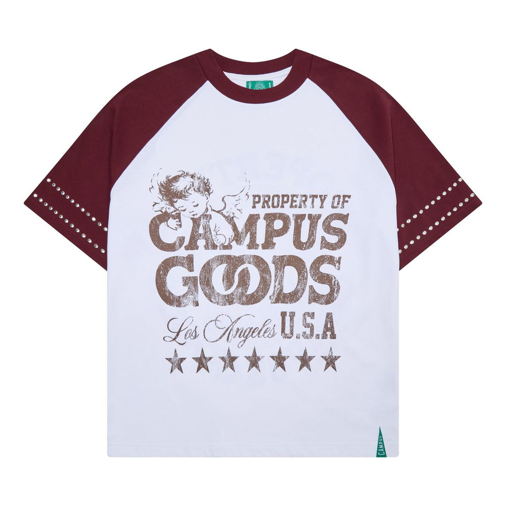 CAMPUS 'SERAPH' VARISTY RAGLAN TEE (BURGUNDY)