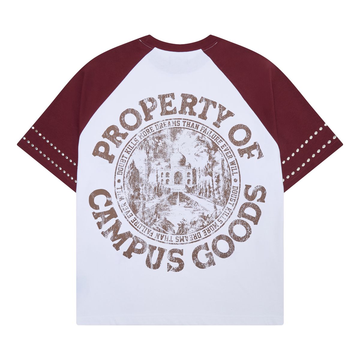 CAMPUS 'SERAPH' VARISTY RAGLAN TEE (BURGUNDY)