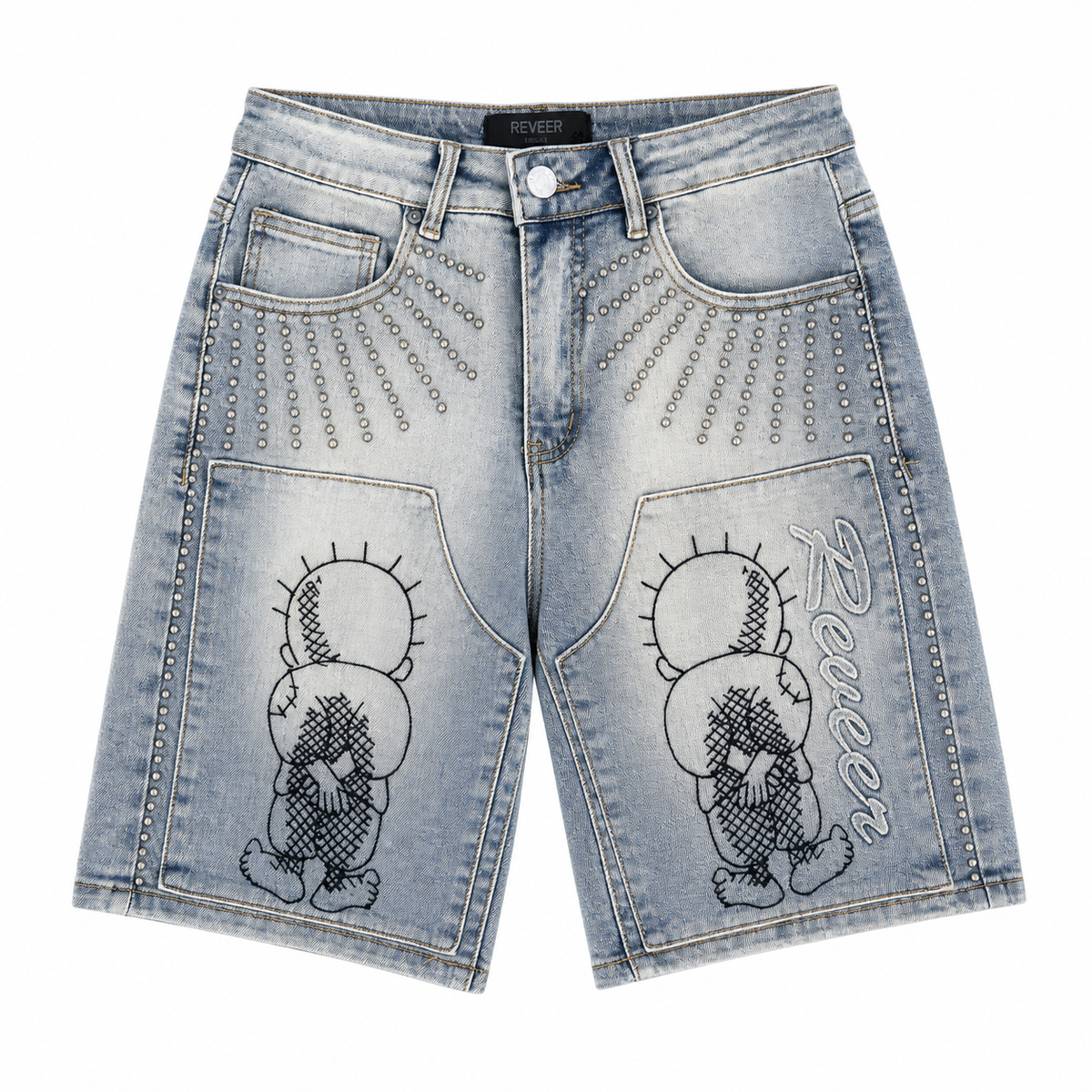 REVEER 'HANDALA' JEAN SHORTS