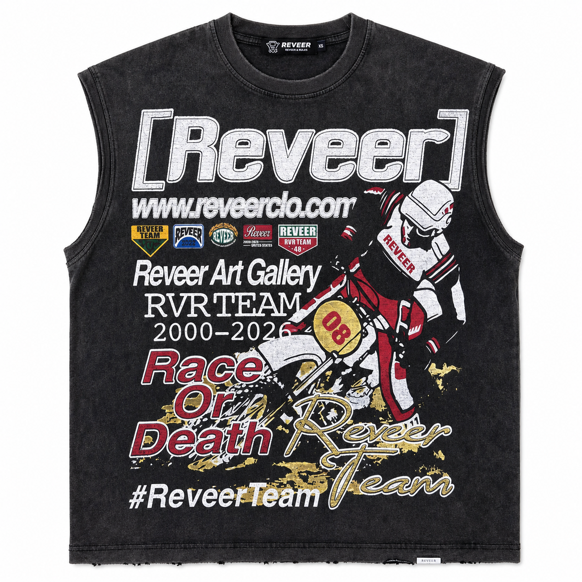 REVEER 'MOTOCROSS' CUT OFF TEE (BLACK)