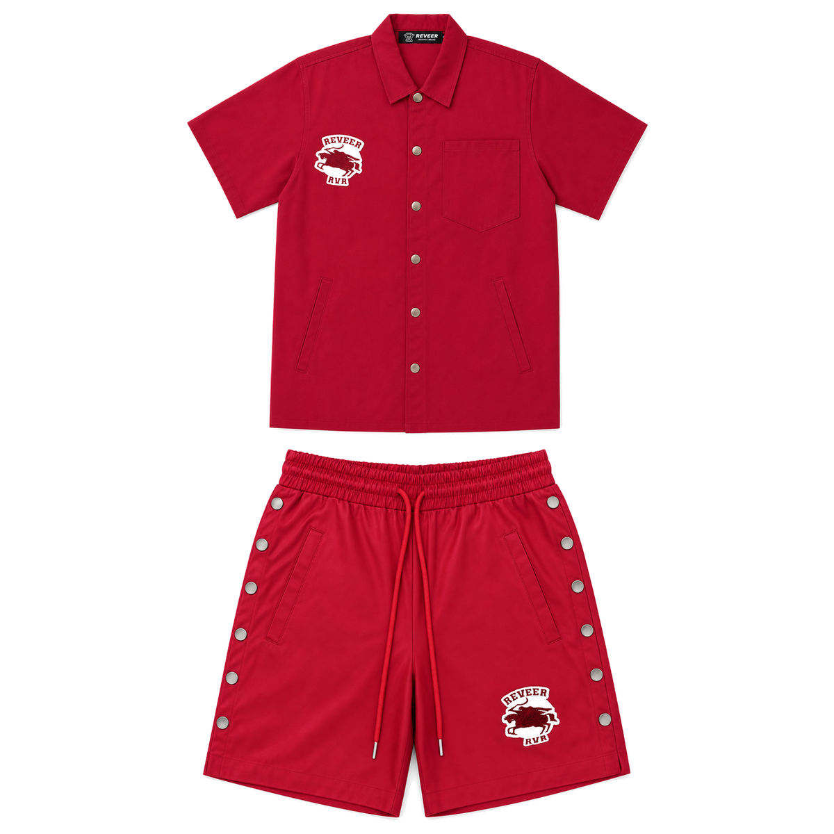 REVEER 'GHOST RIDER' BUTTON UP (RED)