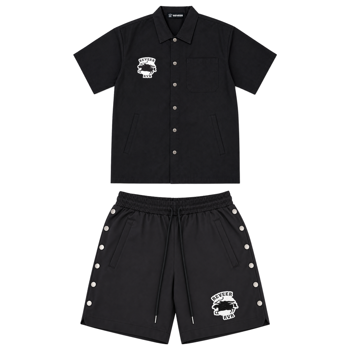 REVEER 'GHOST RIDER' BUTTON UP (BLACK)