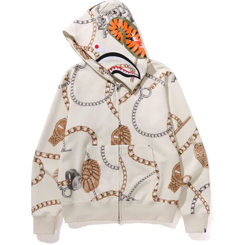 BAPE JEWELS SHARK FULL ZIP HOODIE MENS