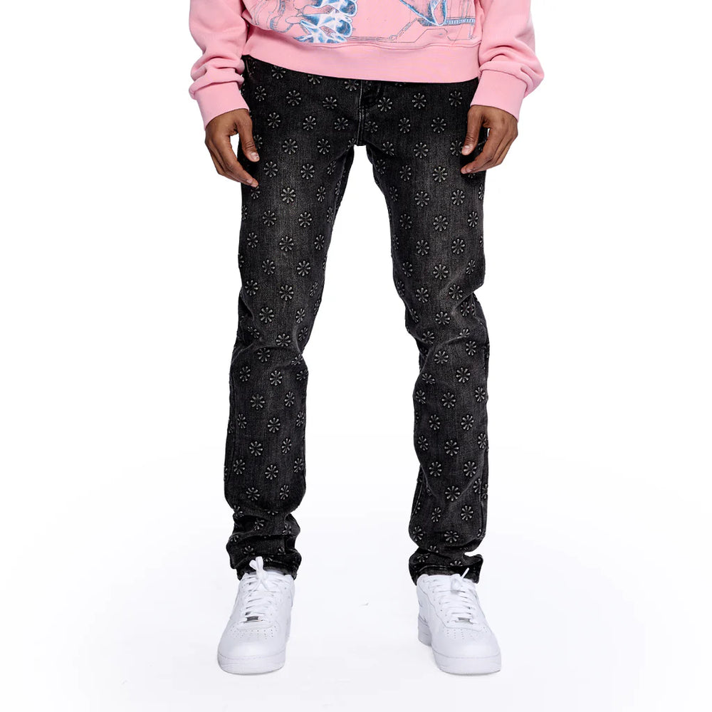 RVR "BLOOM" BLACK WASH DENIM