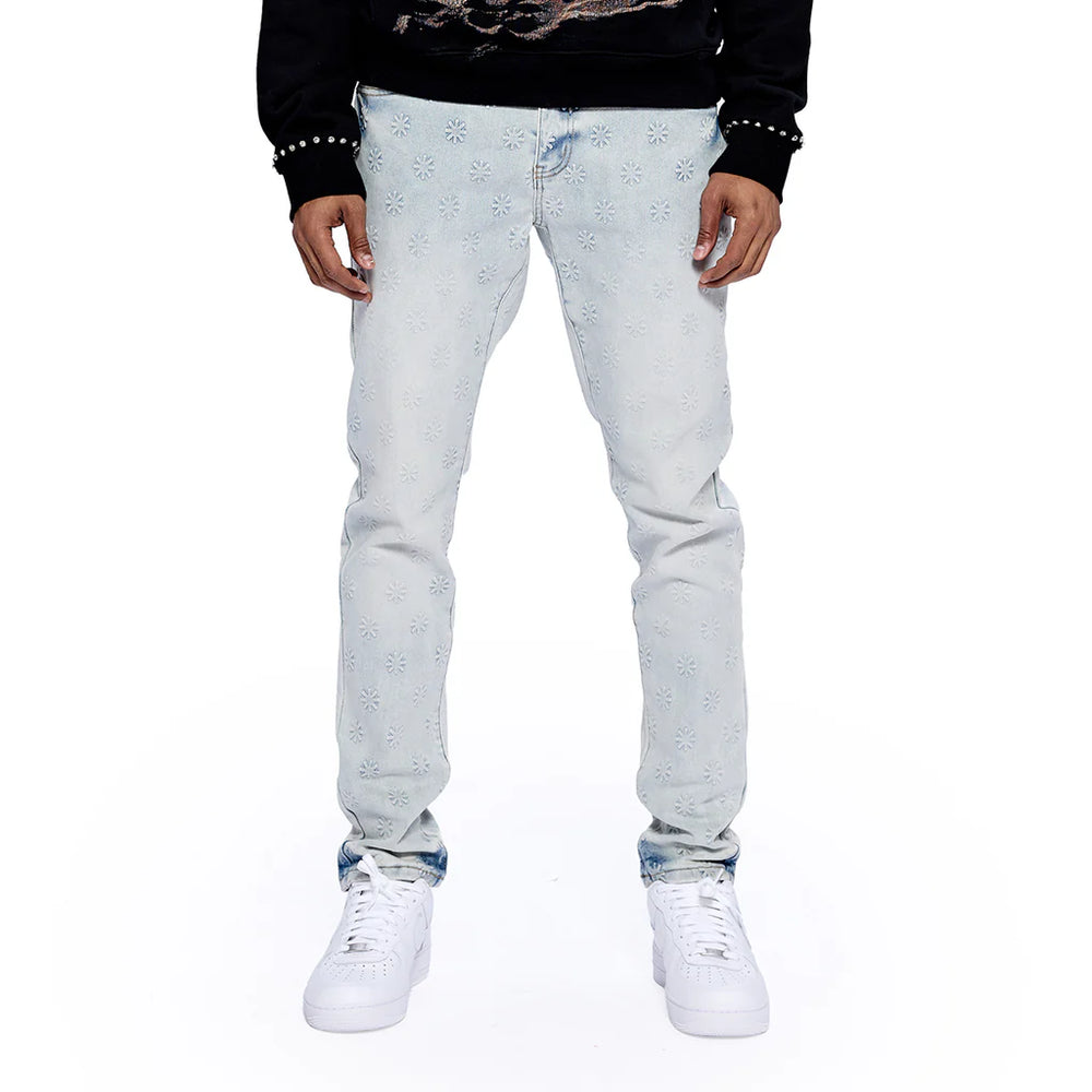 RVR "BLOOM" LT BLUE WASH SKINNY DENIM (CO-19)