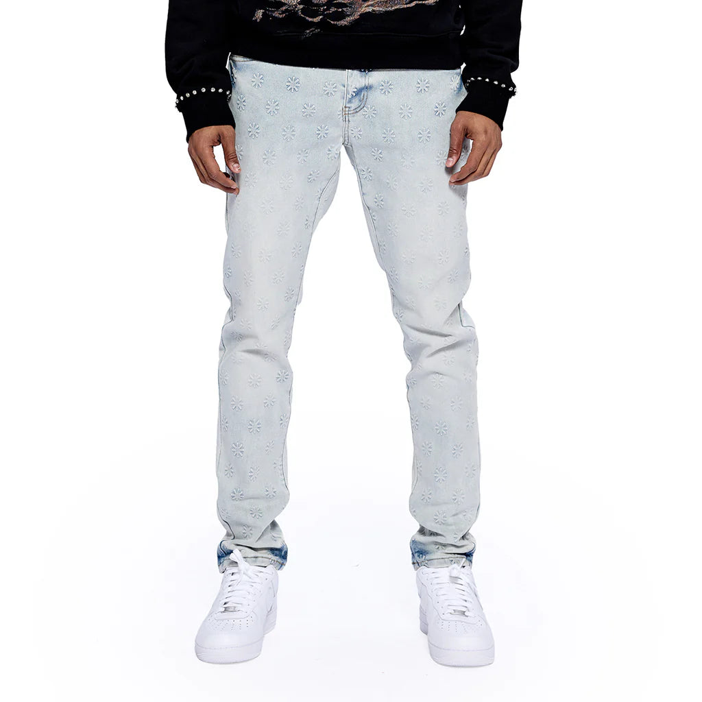 RVR "BLOOM" LT BLUE WASH SKINNY DENIM (CO-19)