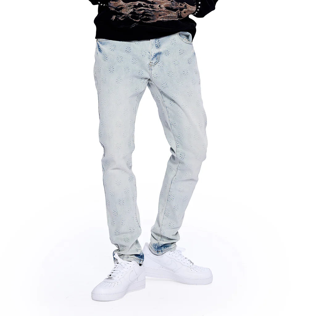RVR "BLOOM" LT BLUE WASH SKINNY DENIM (CO-19)