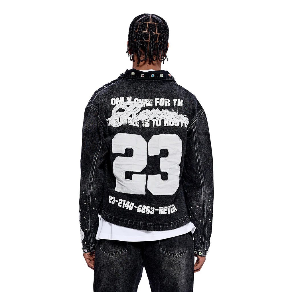RVR "LEGACY" BLACK WASH DENIM JACKET