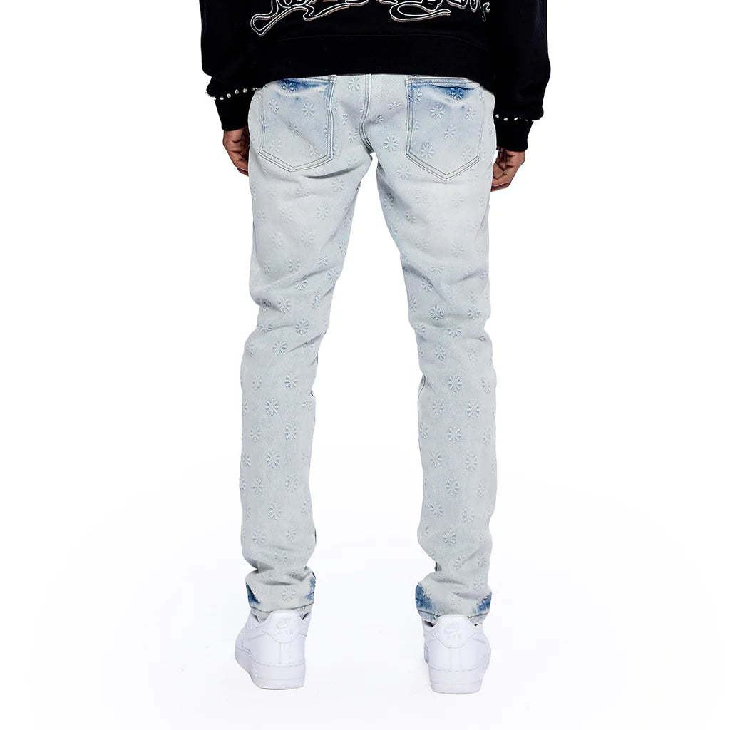 RVR "BLOOM" LT BLUE WASH SKINNY DENIM (CO-19)