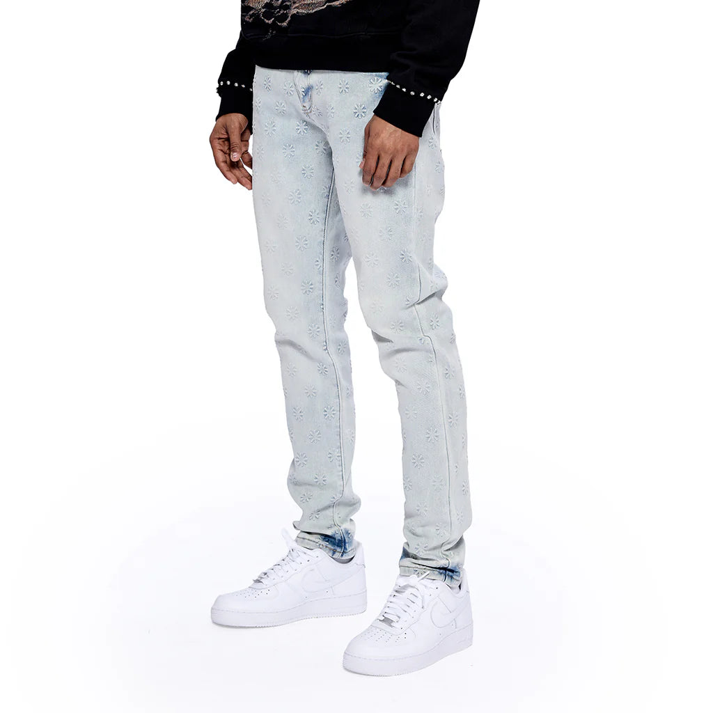 RVR "BLOOM" LT BLUE WASH SKINNY DENIM (CO-19)