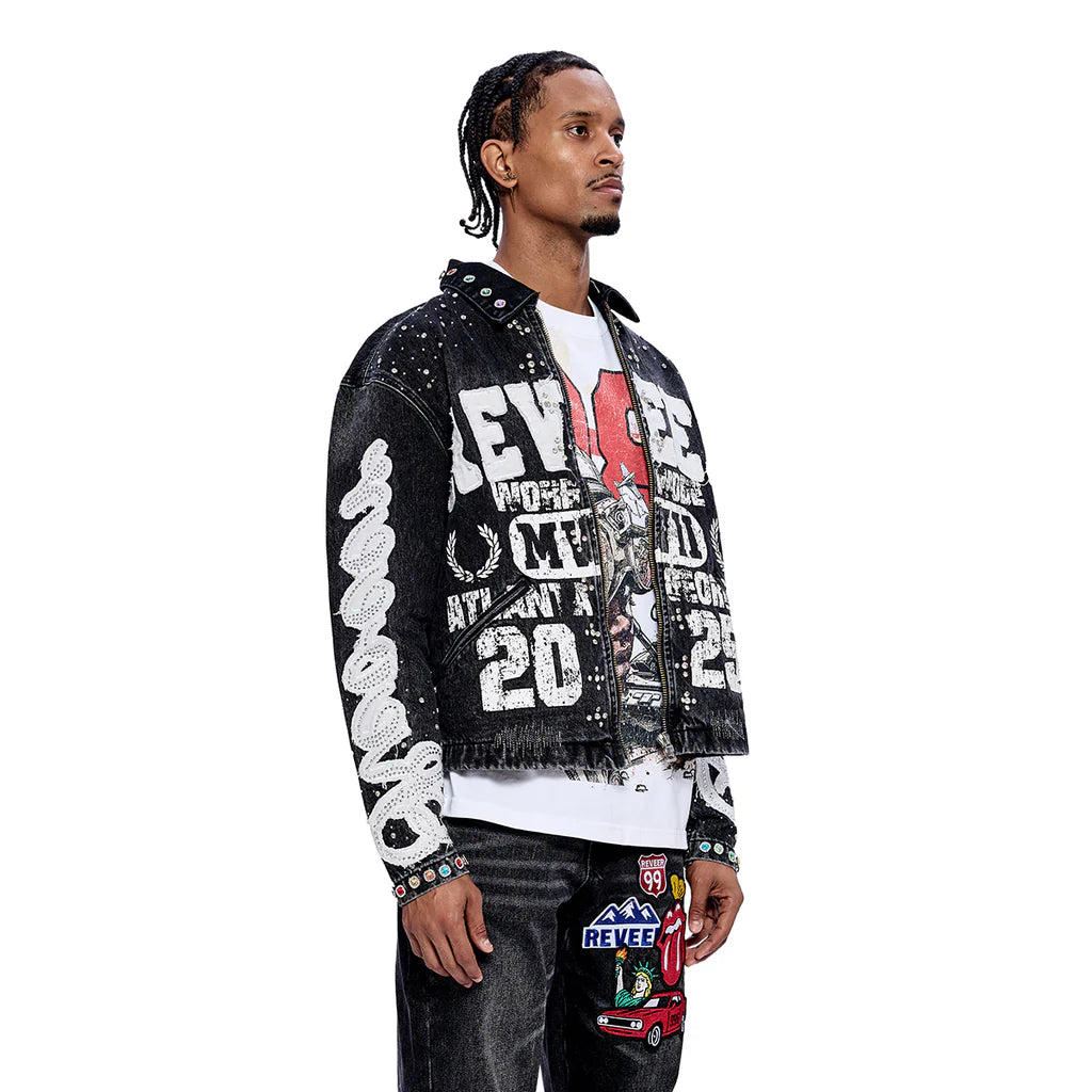 RVR "LEGACY" BLACK WASH DENIM JACKET