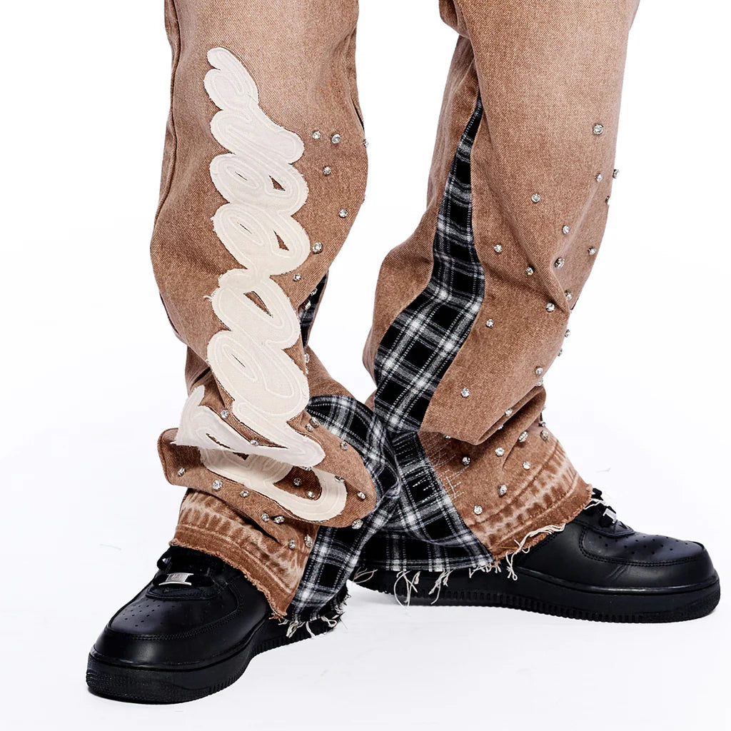 RVR "HERITAGE" KHAKI FLARE DENIM