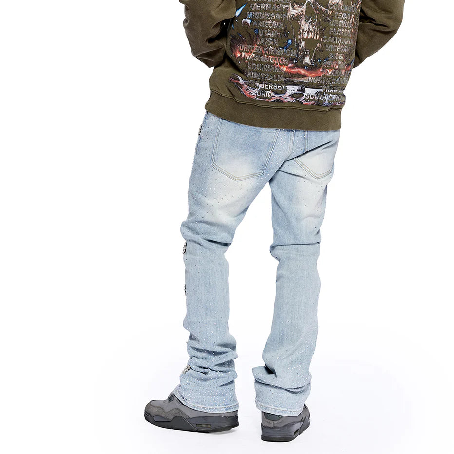 RVR "SNOWFALL" STACKED DENIM