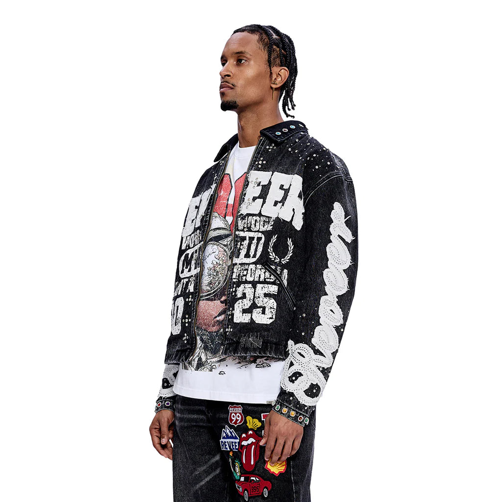 RVR "LEGACY" BLACK WASH DENIM JACKET