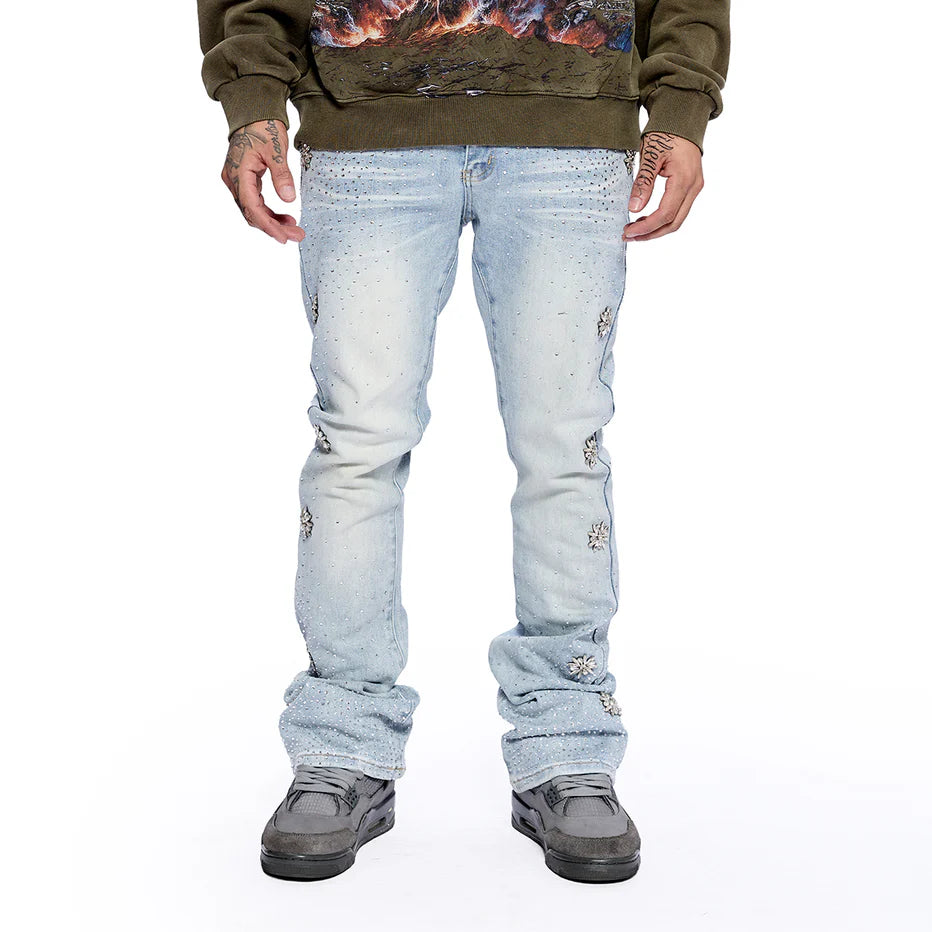 RVR "SNOWFALL" STACKED DENIM