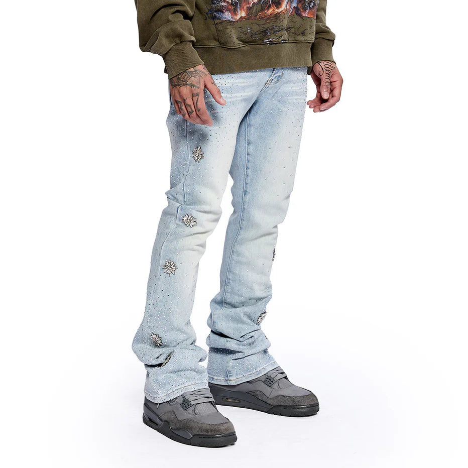 RVR "SNOWFALL" STACKED DENIM