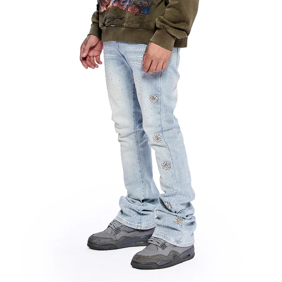 RVR "SNOWFALL" STACKED DENIM