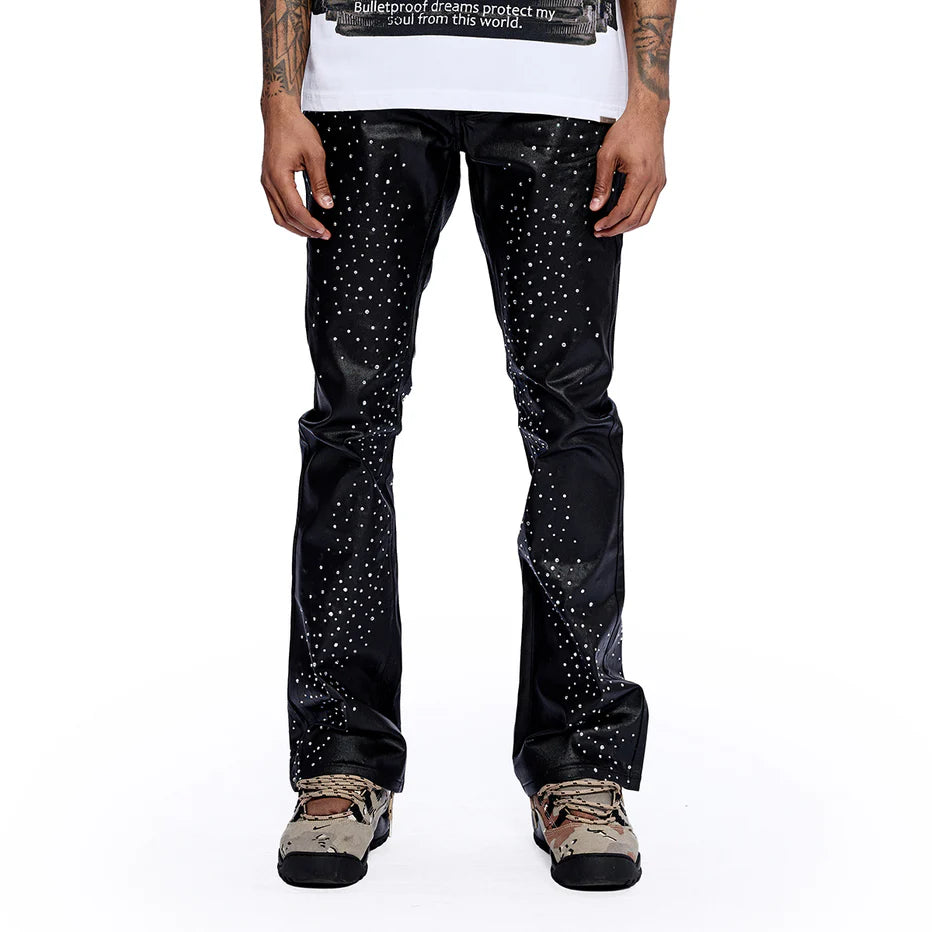 RVR "COSMIC DRIP" WAX STACKED DENIM