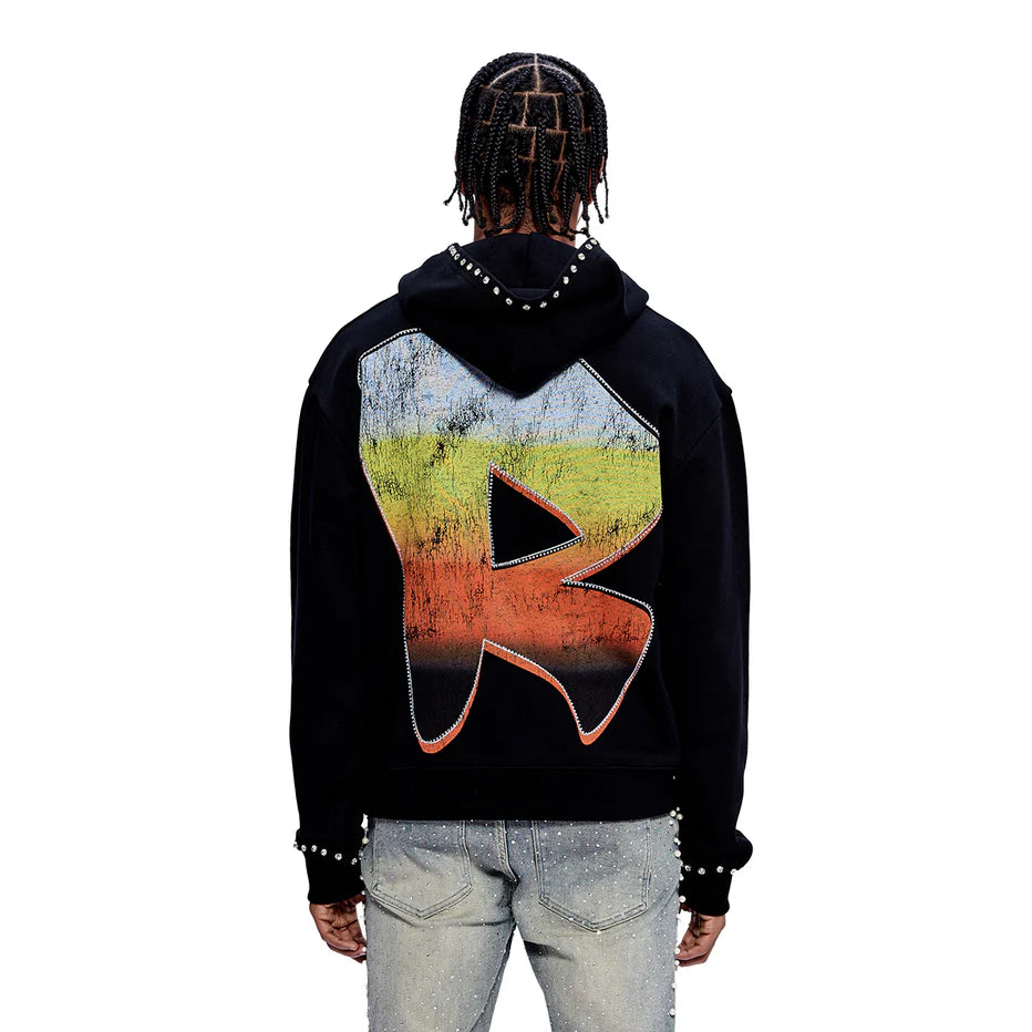 RVR "NO ANGELS" BLACK HOODIE