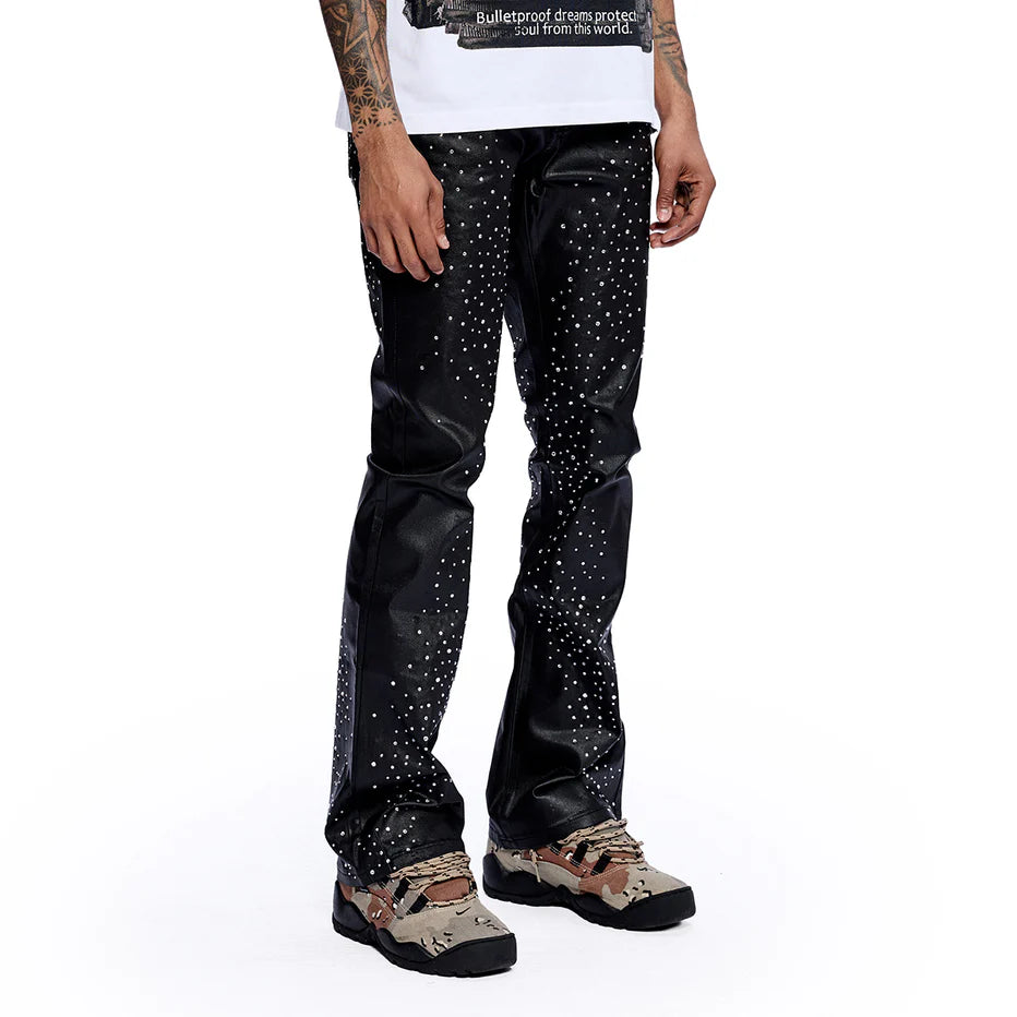 RVR "COSMIC DRIP" WAX STACKED DENIM