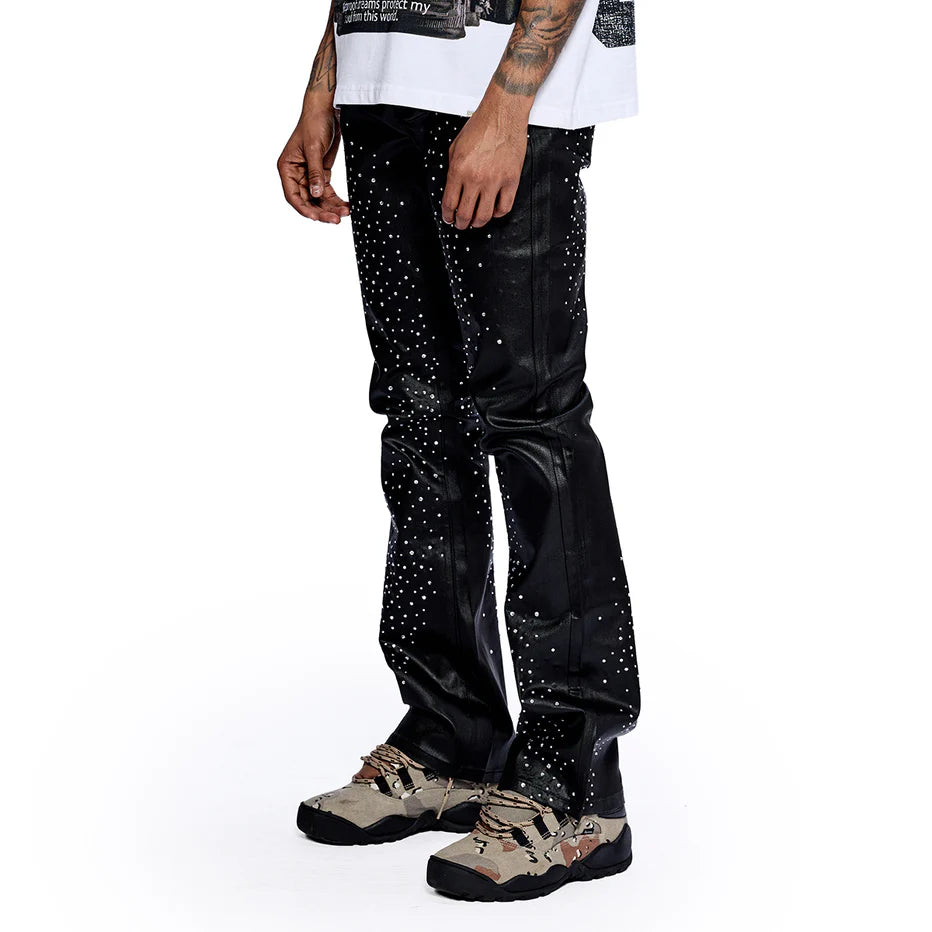 RVR "COSMIC DRIP" WAX STACKED DENIM