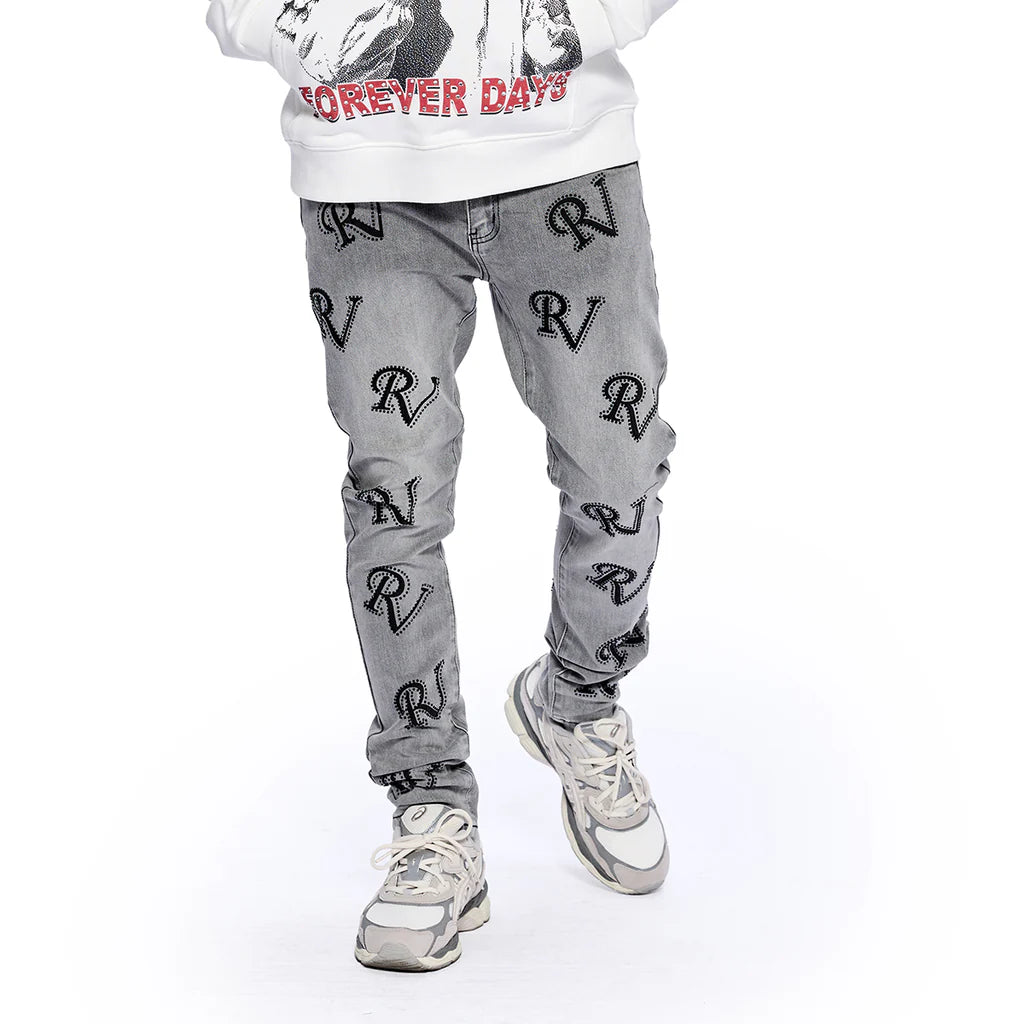 RVR "RV" LT GREY DENIM