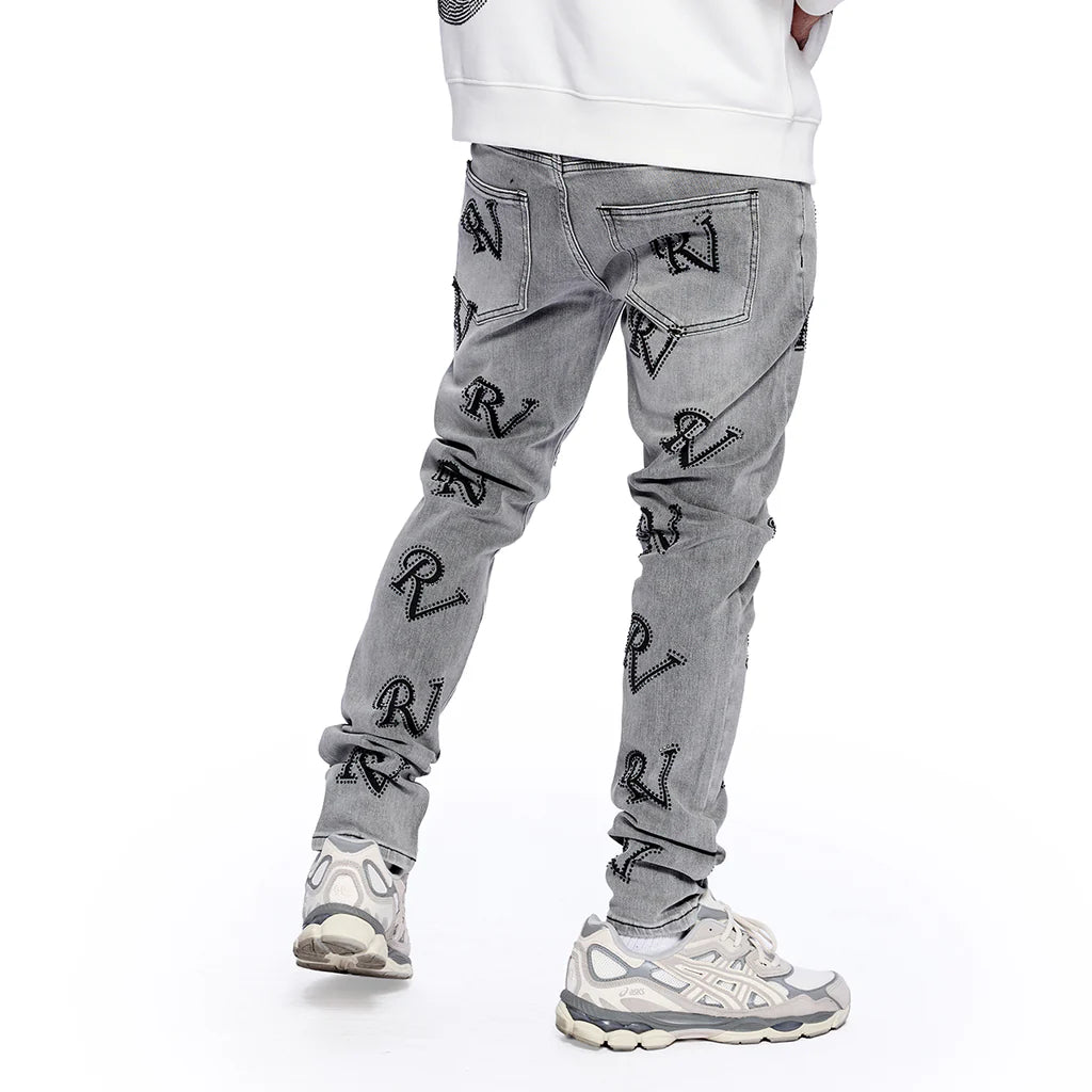 RVR "RV" LT GREY DENIM