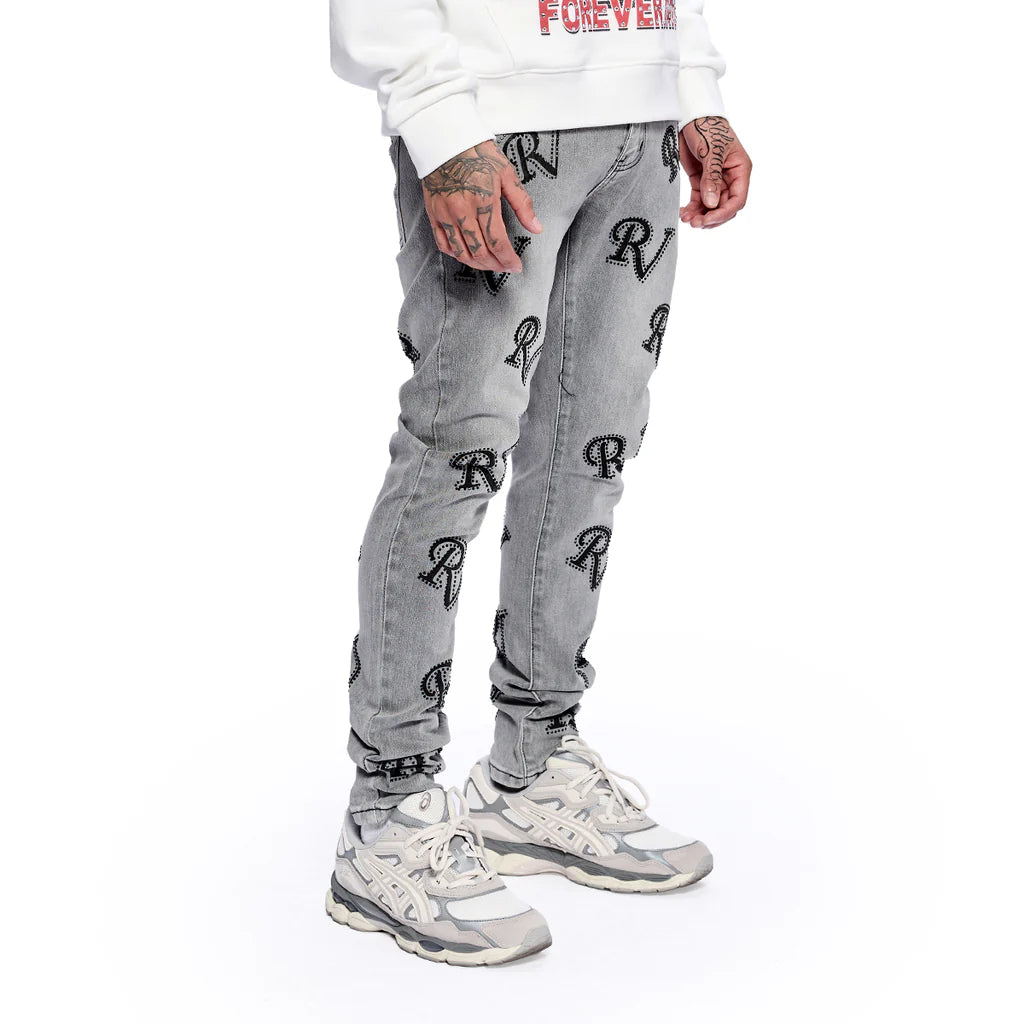RVR "RV" LT GREY DENIM