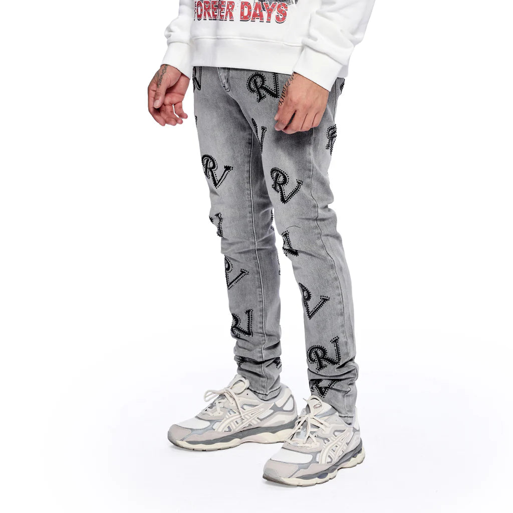RVR "RV" LT GREY DENIM