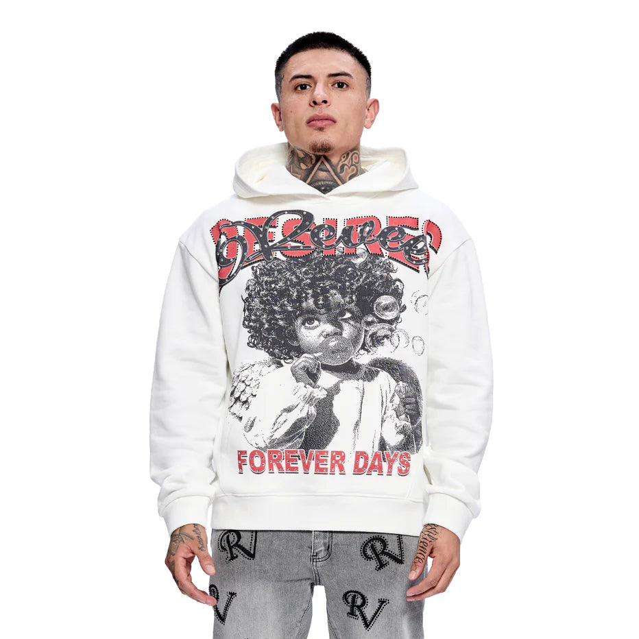 RVR "FOREVER DAYS" WHITE HOODIE