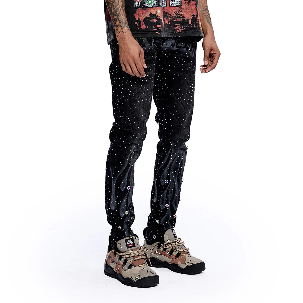 RVR "NEBULA" BLACK WASH DENIM