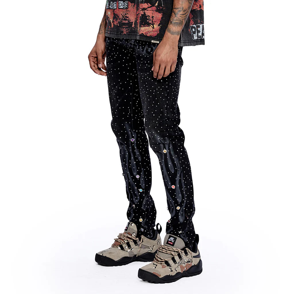 RVR "NEBULA" BLACK WASH DENIM