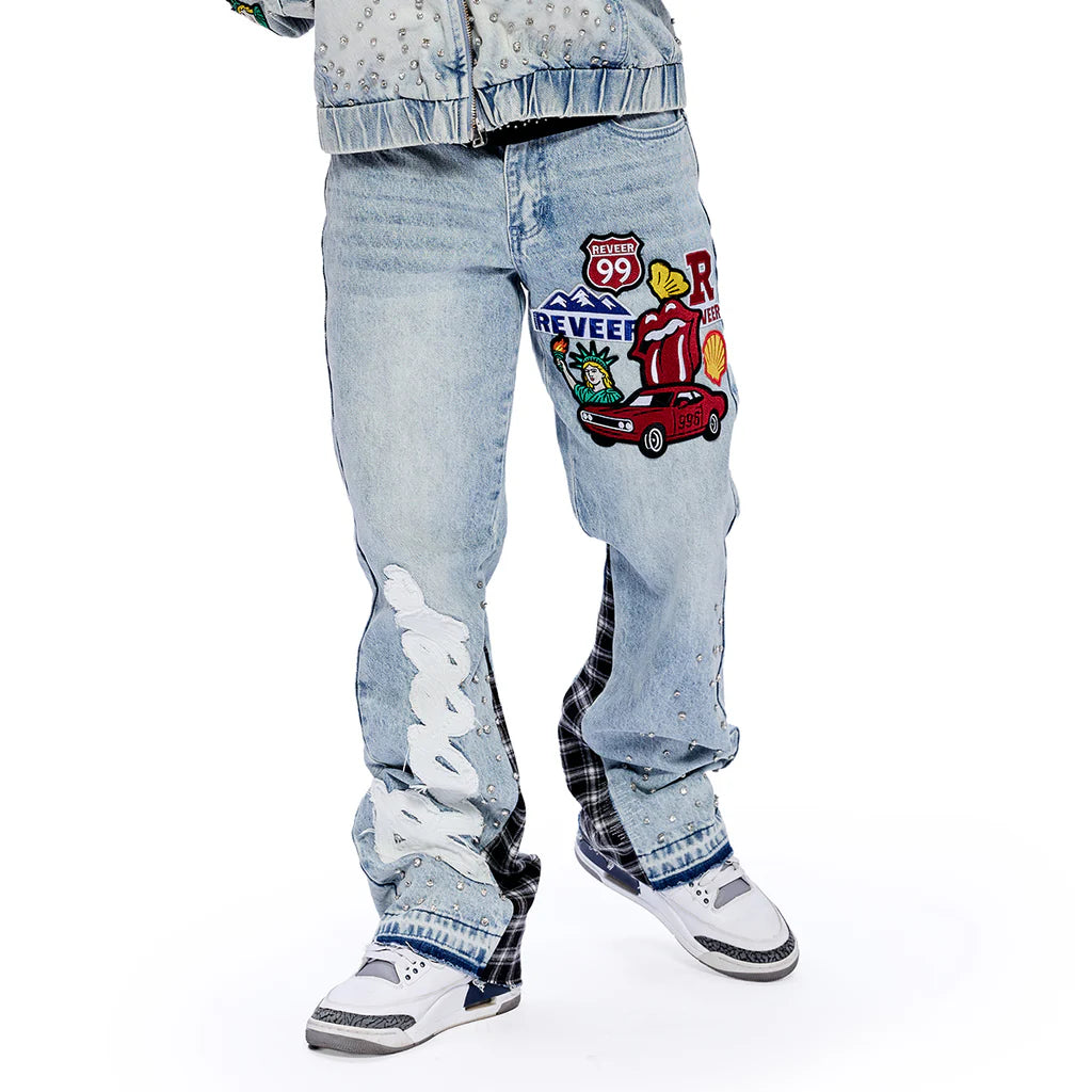 RVR "HERITAGE" BLUE FLARE DENIM