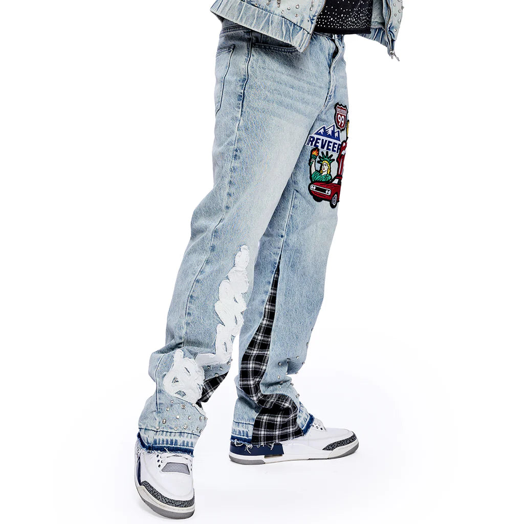 RVR "HERITAGE" BLUE FLARE DENIM