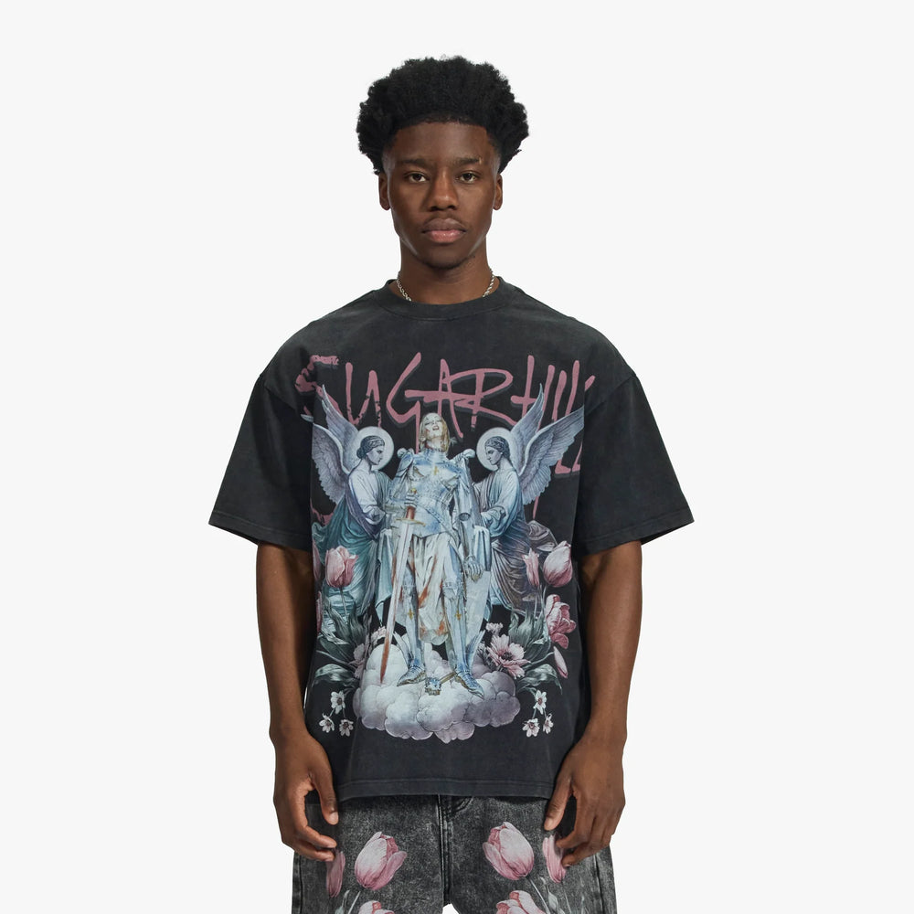 SH "HEAVENS GATE" T-SHIRT (BLACK VINTAGE)
