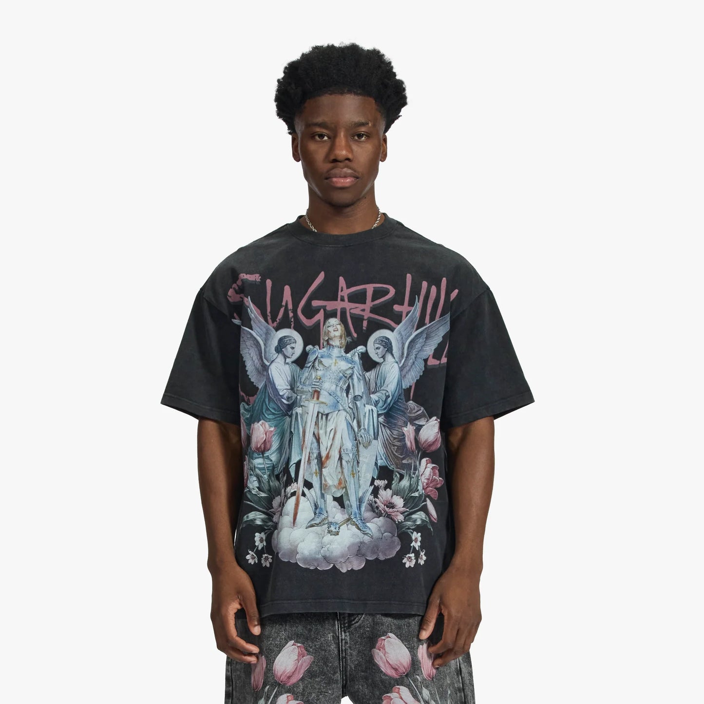 SH "HEAVENS GATE" T-SHIRT (BLACK VINTAGE)