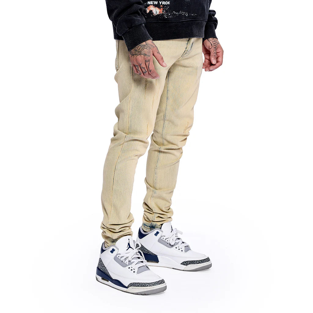 RVR "CORE" VINTAGE BLUE WASH SKINNY DENIM (JF-05)