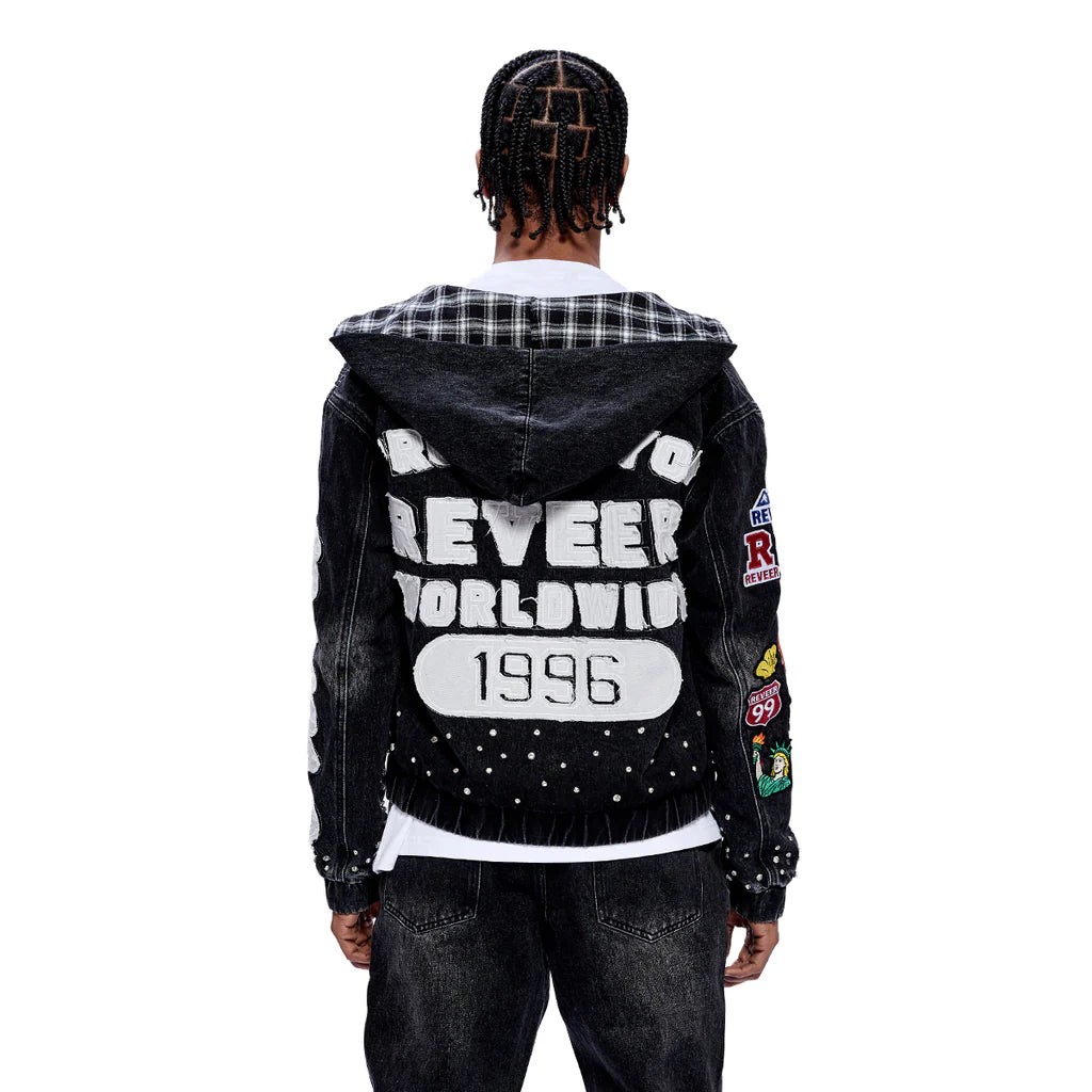 RVR "HERITAGE" BLACK DENIM HOODIE